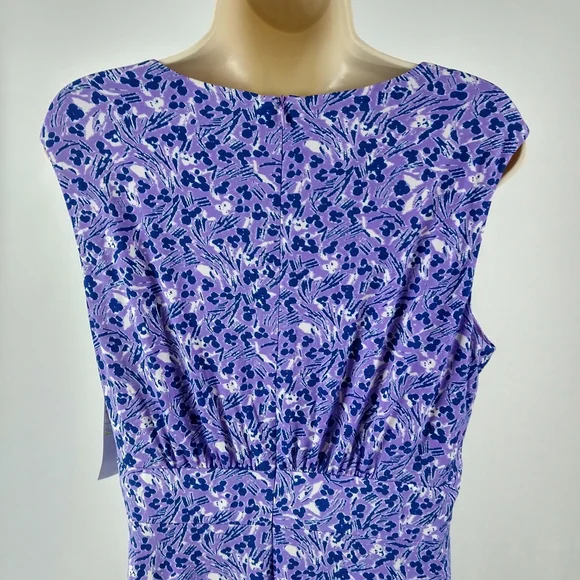 London Times Purple Floral Midi Dress - Picture 6 of 8